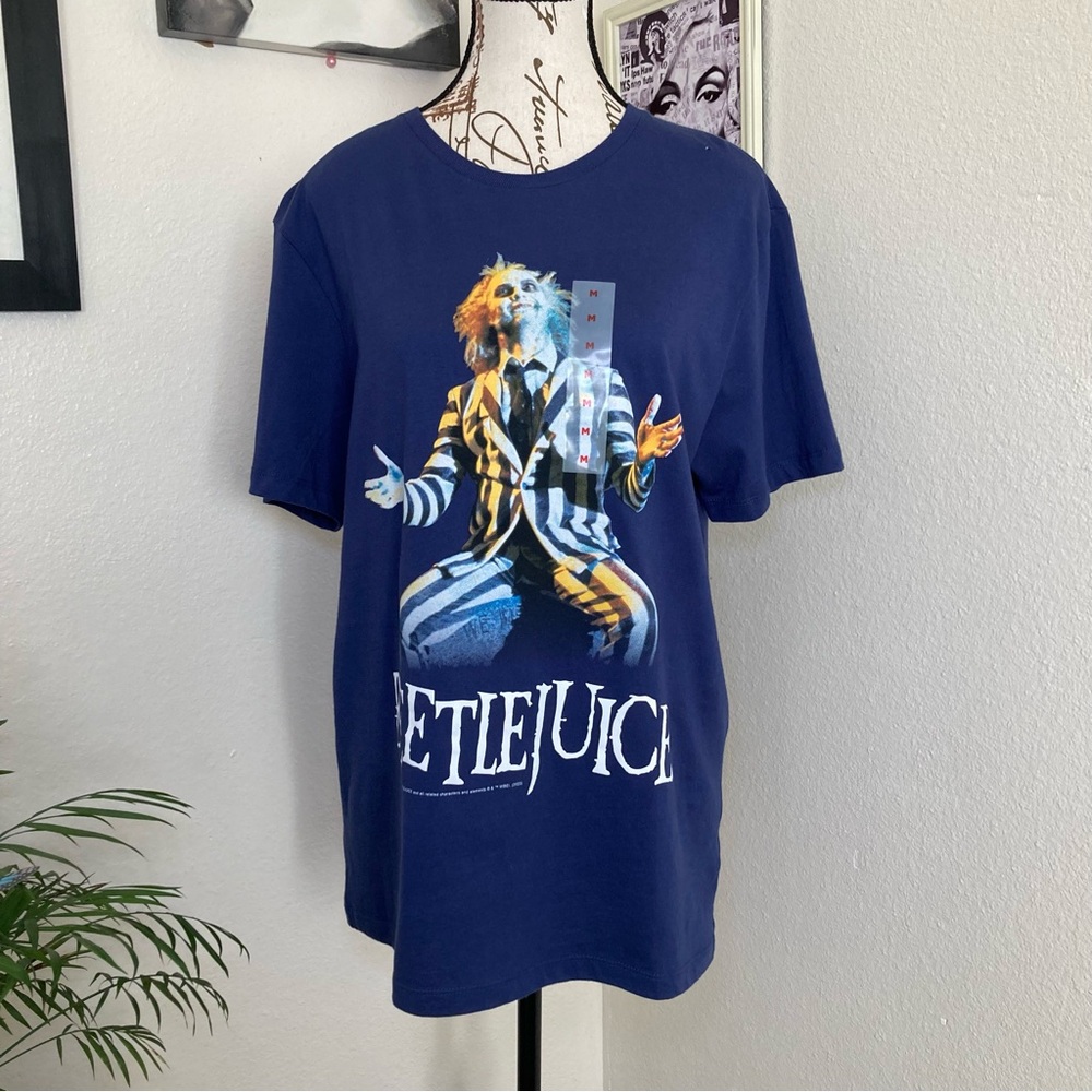 Old Navy Beetlejuice Graphic Men's Navy T-Shirt